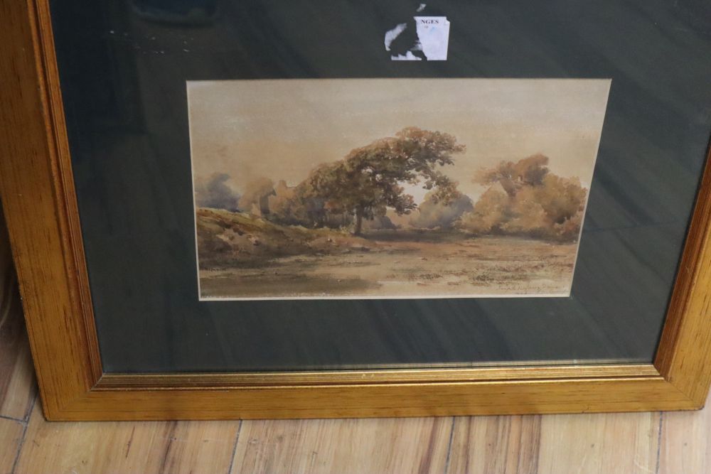 A group of assorted paintings and prints including a watercolour beach scene by Petley Jones